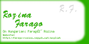 rozina farago business card
